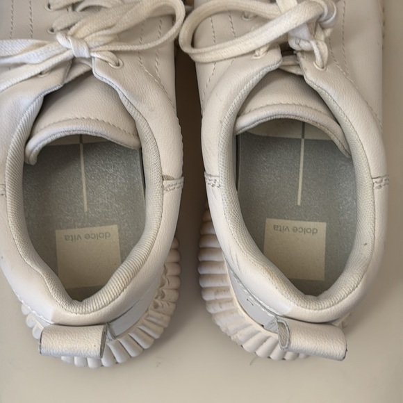 Dolce Vita White Lace-Up Sneakers - Picture 4 of 5